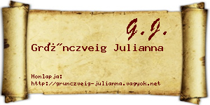 Grünczveig Julianna névjegykártya